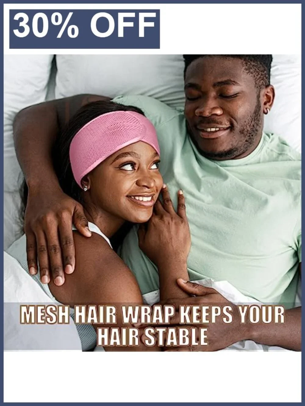 Mesh Hair Wraps for Black Women Sleeping Cap Spa Headbands Set of 4